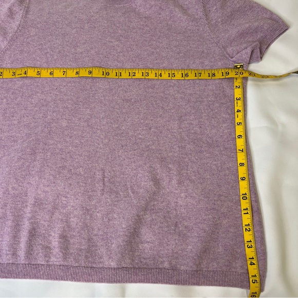 Land's End 100% Cashmere Cardigan & Shirt Set Heather Lavender LARGE - Picture 10 of 16